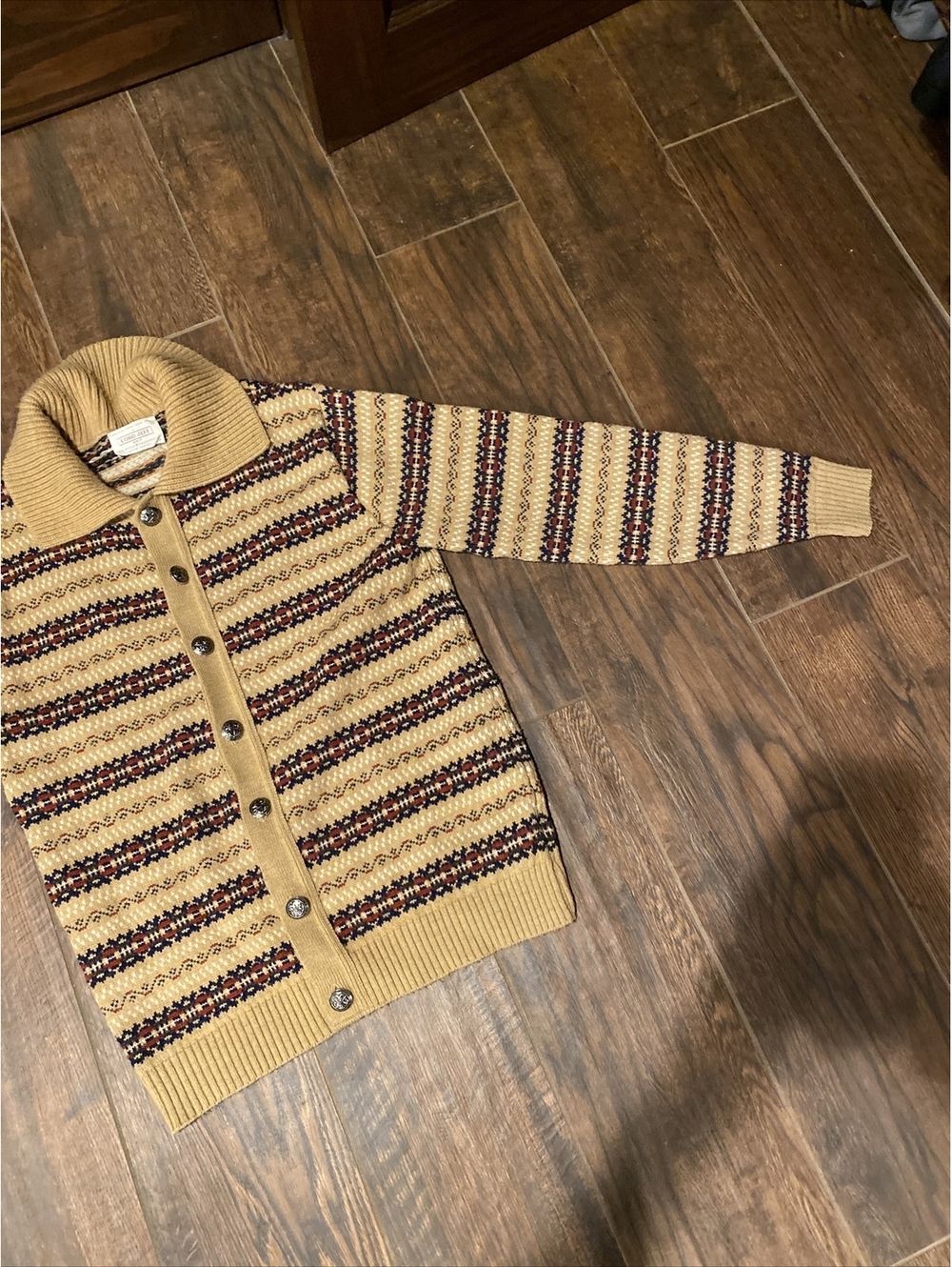 Lord Jeff Cardigan Sweater Men's XL Nordic Cardigan Vintage - Picture 2 of 9